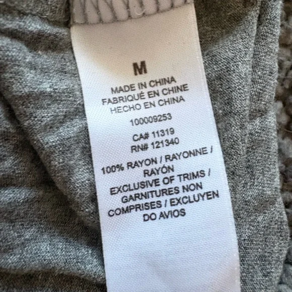 Dynamite Charcoal Gray V-Neck Tank. Size Medium. - Picture 3 of 3